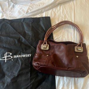 B. Makowsky Genuine Leather Brown Purse